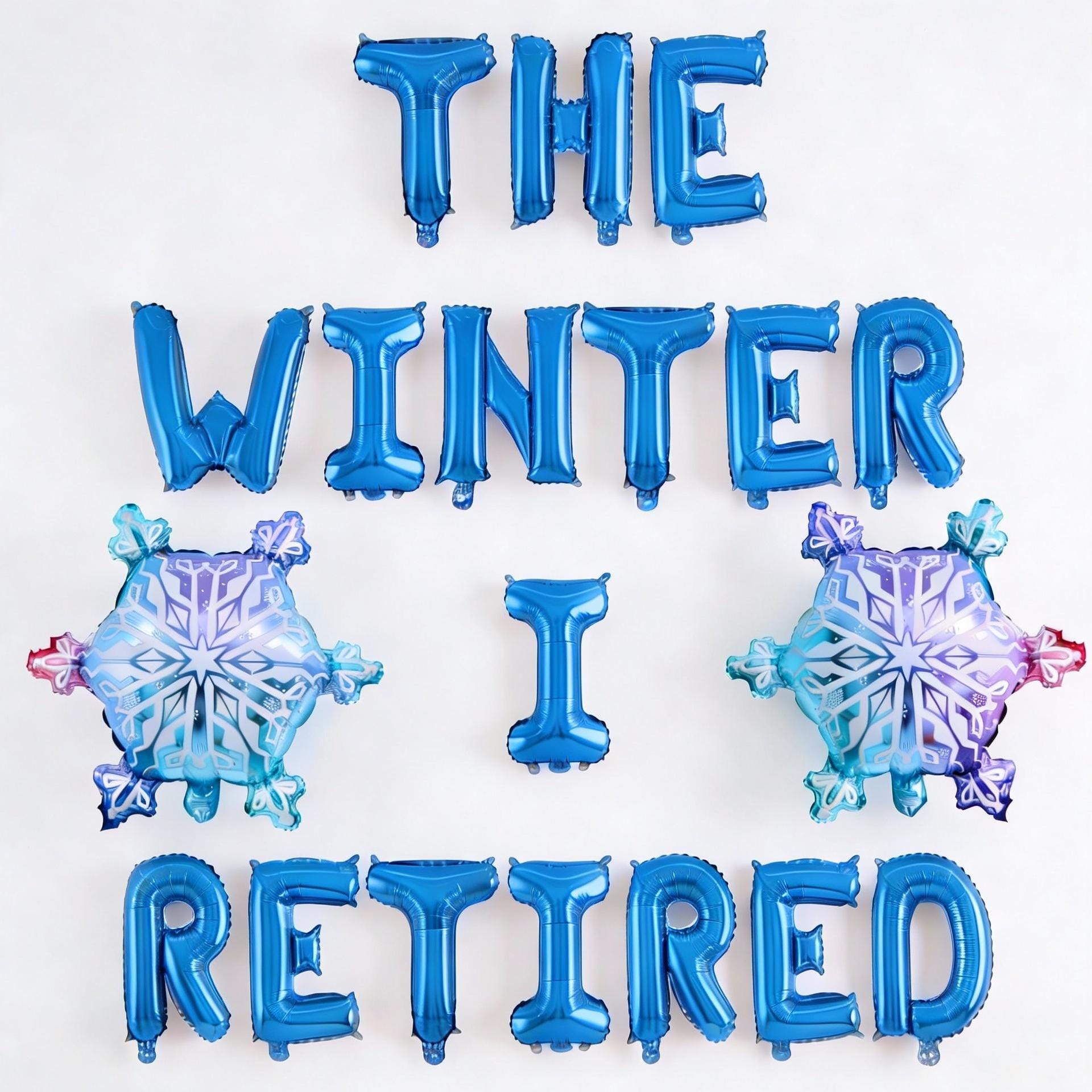 Star Retirement Balloon Banner Rose Gold Decorations - BashMint party decoration