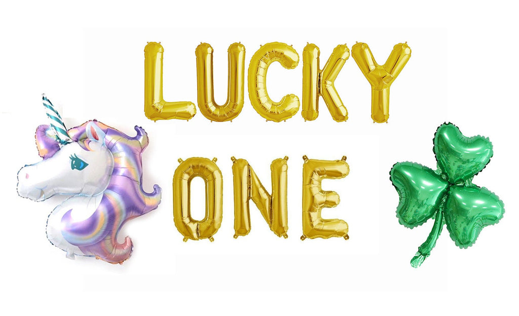 Lucky One Balloon Banner, 1st Birthday Decorations, St. Patrick’s Day Birthday Party Balloons