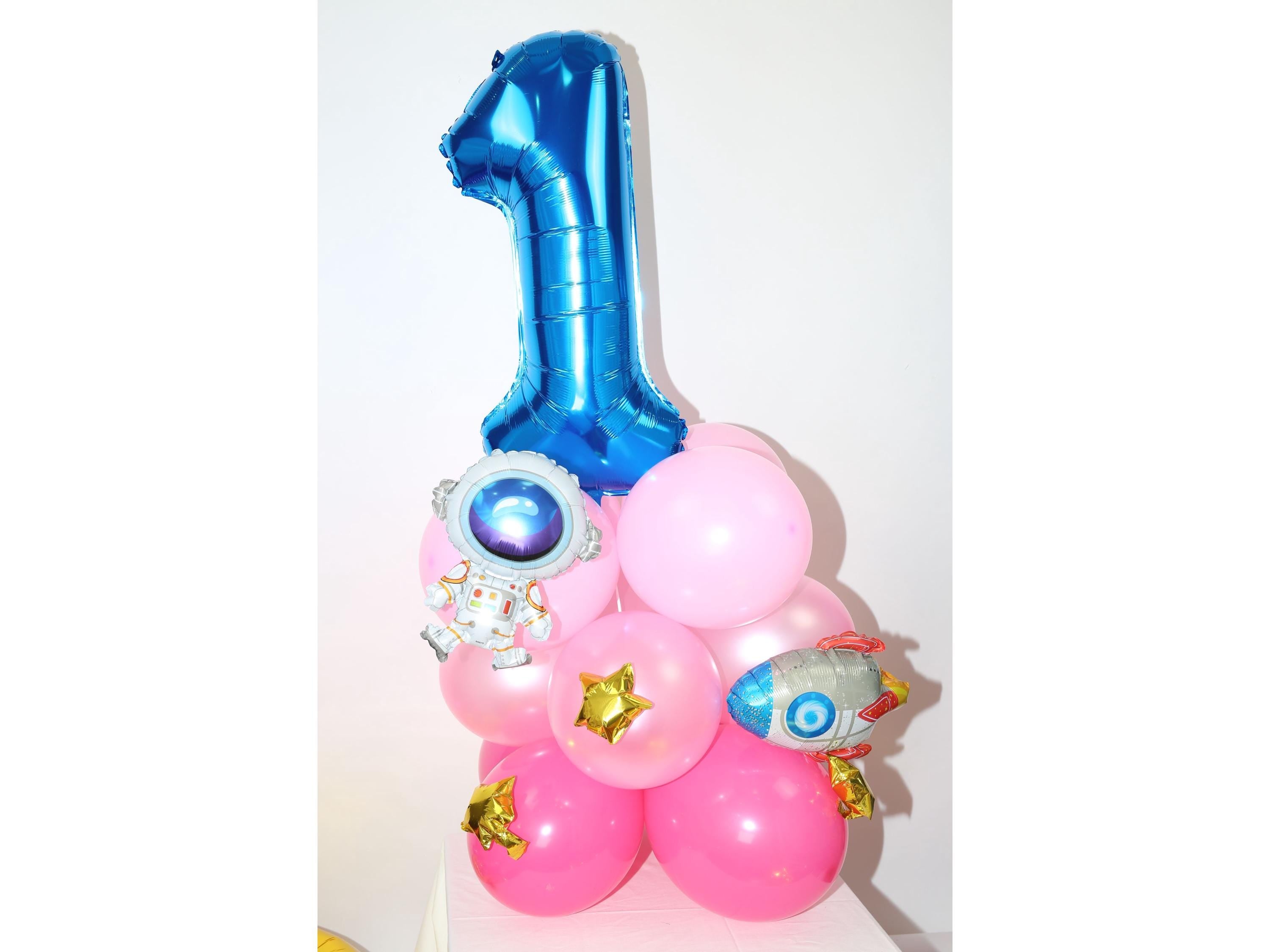 Astronaut Birthday Party Balloons Star Rose Gold Decorations - BashMint party decoration