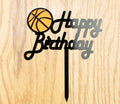 Basketball Happy Birthday Cake Topper, Sports Birthday Cake Decoration, Kids Basketball Party Cake Topper