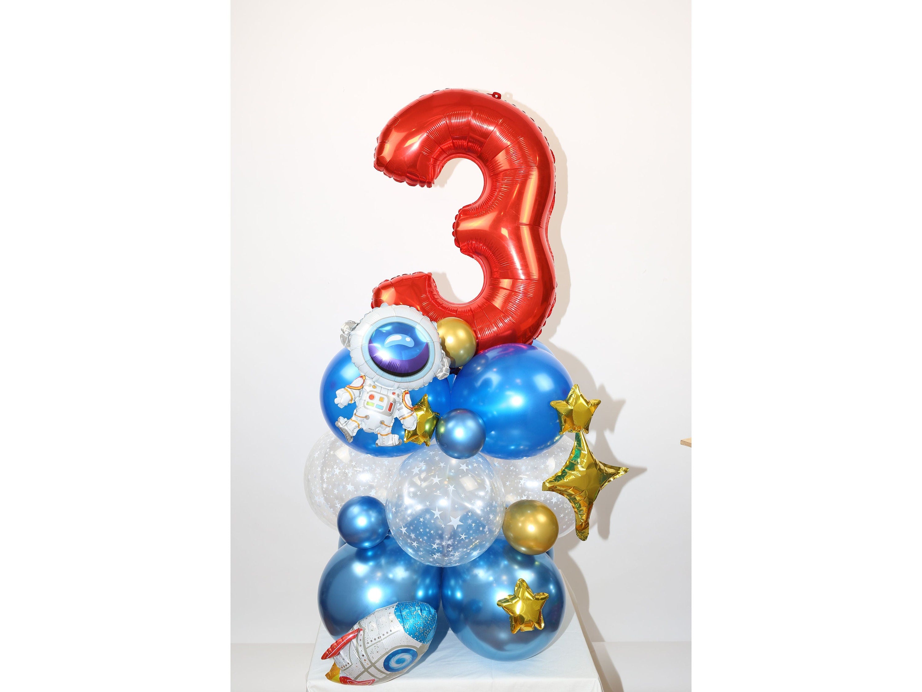 Astronaut Birthday Party Balloons Star Rose Gold Decorations - BashMint party decoration