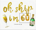 Champagne Birthday 50th Balloon Banner Number Rose Gold Decorations - BashMint party decoration