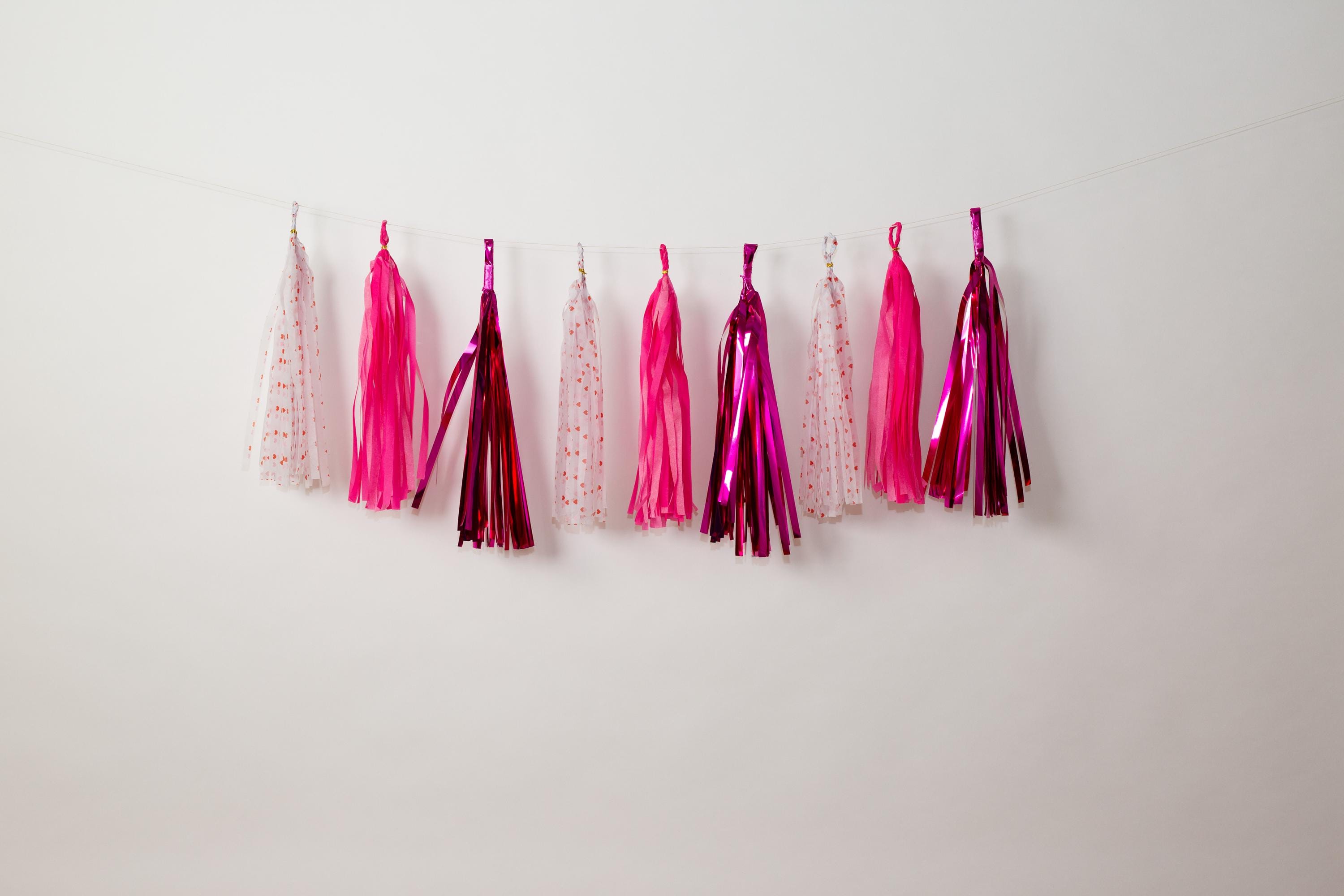 Moon Birthday Tassel Garland Heart Rose Gold - BashMint party decoration