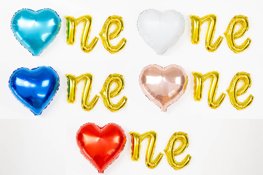 Strawberry 1st Birthday Balloon Banner Heart Rose Gold Decorations - BashMint party decoration