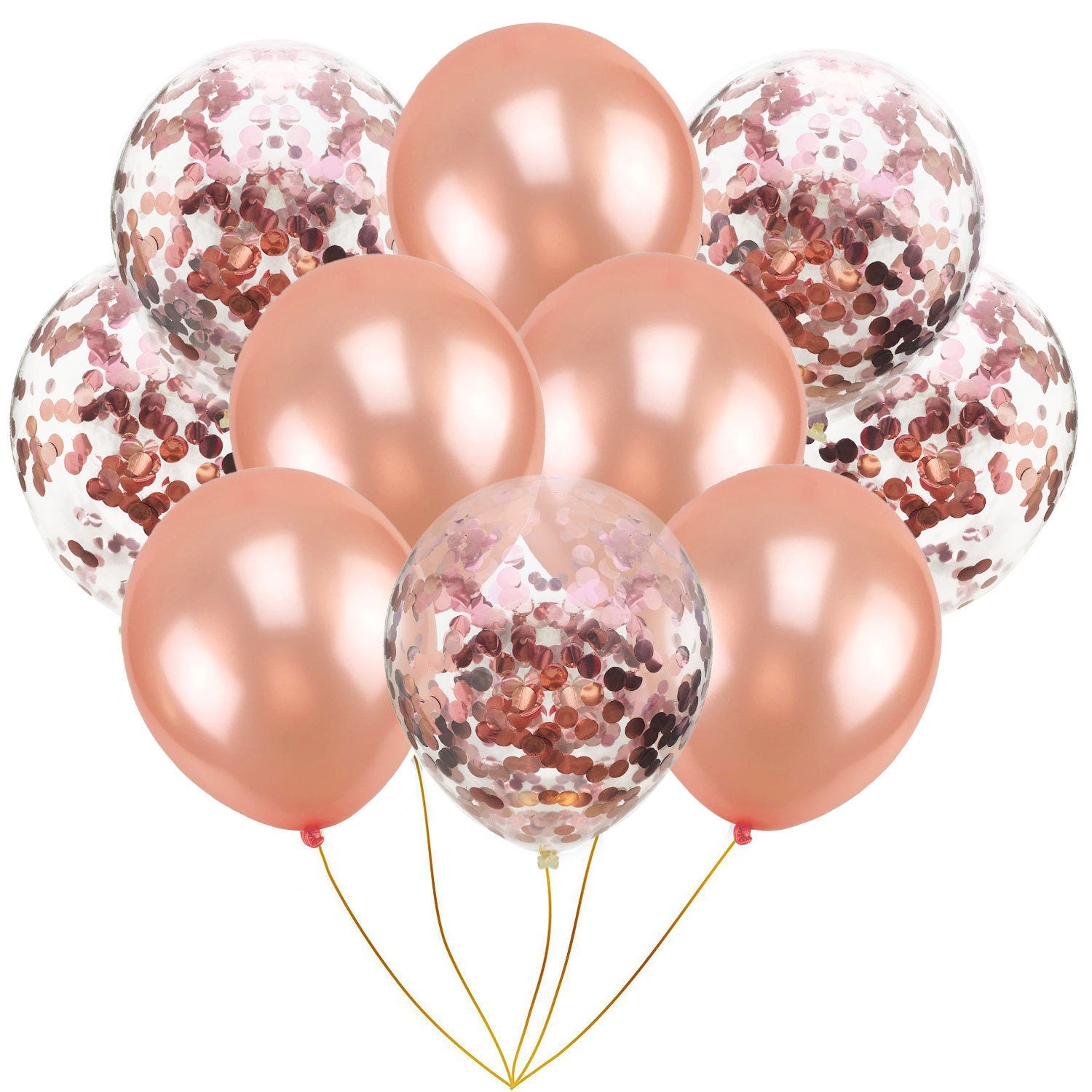 Birthday Balloon Banner Number Rose Gold Decorations - BashMint party decoration