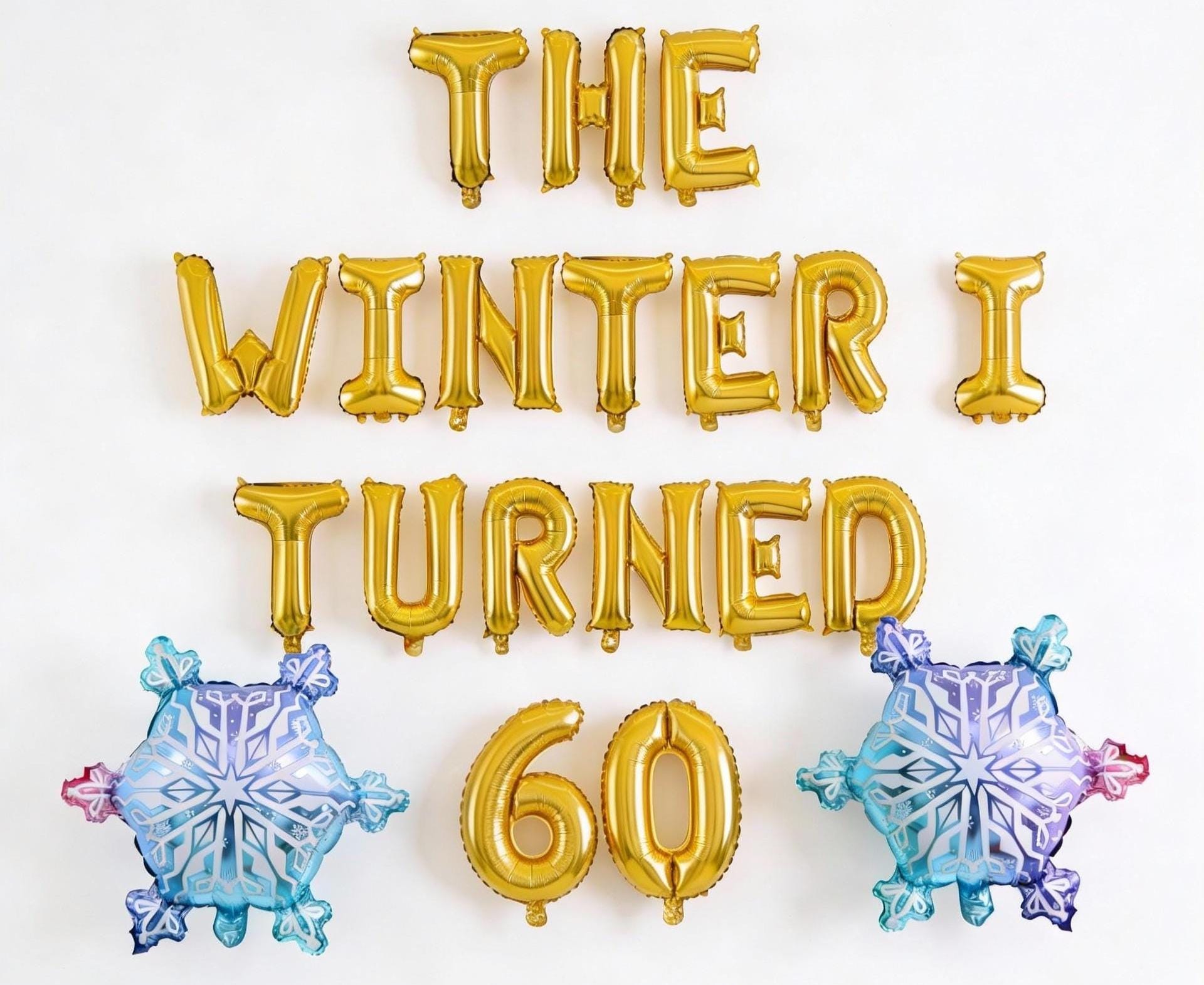 Star Birthday 60th Balloon Banner Rose Gold Decorations - BashMint party decoration