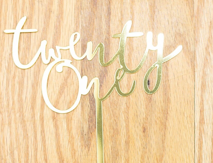 Happy Birthday Cake Topper twenty one 21 21st twenty first Birthday CakeTopper Smash Party Black mirror