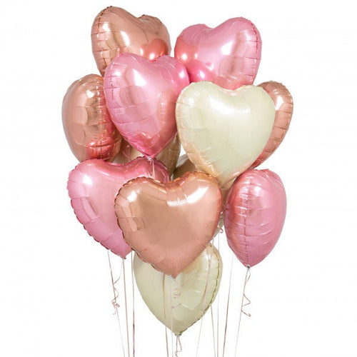 Star Birthday Party Balloons Heart Rose Gold Decorations - BashMint party decoration