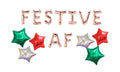 Star Christmas Balloon Banner Rose Gold Decorations - BashMint party decoration