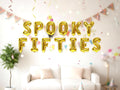 Halloween 50th Balloon Banner Star Rose Gold Decorations - BashMint party decoration