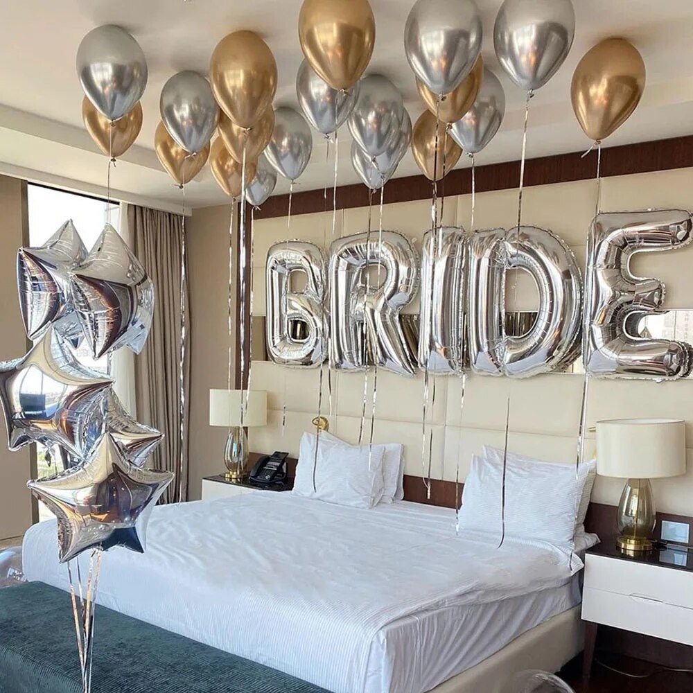 Bride Bridal Shower Party Balloons Heart Rose Gold Decorations - BashMint party decoration