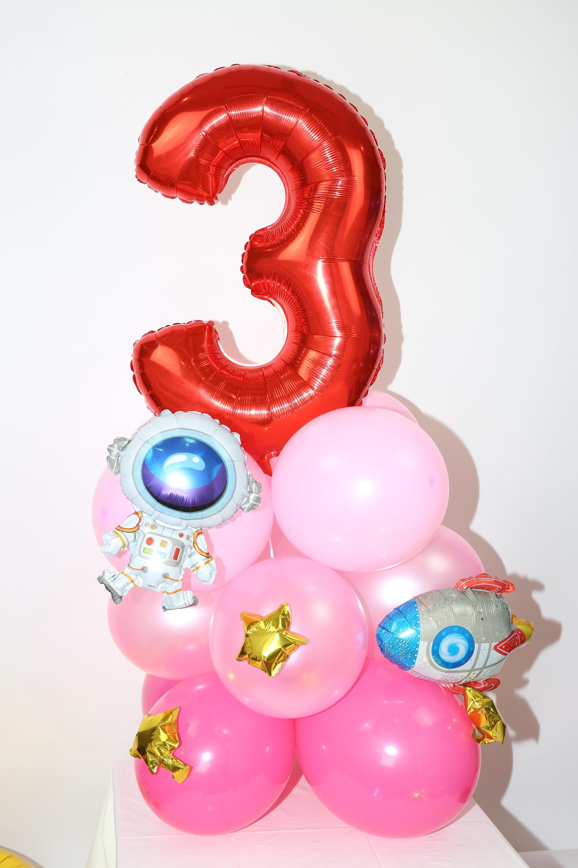 Astronaut Birthday Party Balloons Star Rose Gold Decorations - BashMint party decoration