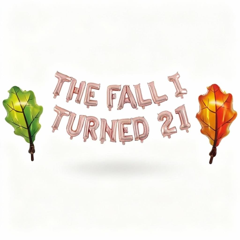 THE Fall I turned 21 Letter Balloons Birthday twenty first