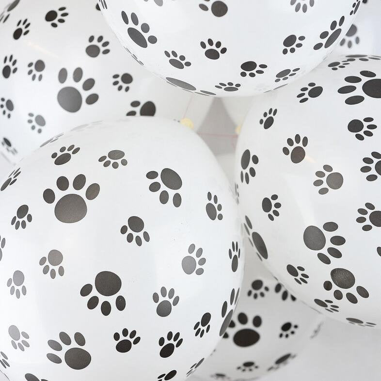 Dog Birthday Party Balloons Heart Black Decorations - BashMint party decoration