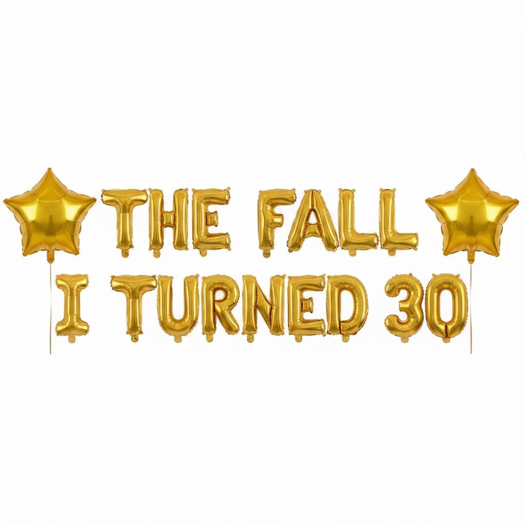 The Fall I Turned 40 Balloon Banner, Dirty 40 Birthday Decorations, Funny Autumn 40th Birthday Party Decor