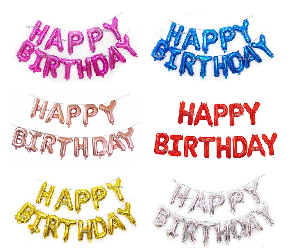 Birthday Party Balloons Number Rose Gold Decorations - BashMint party decoration