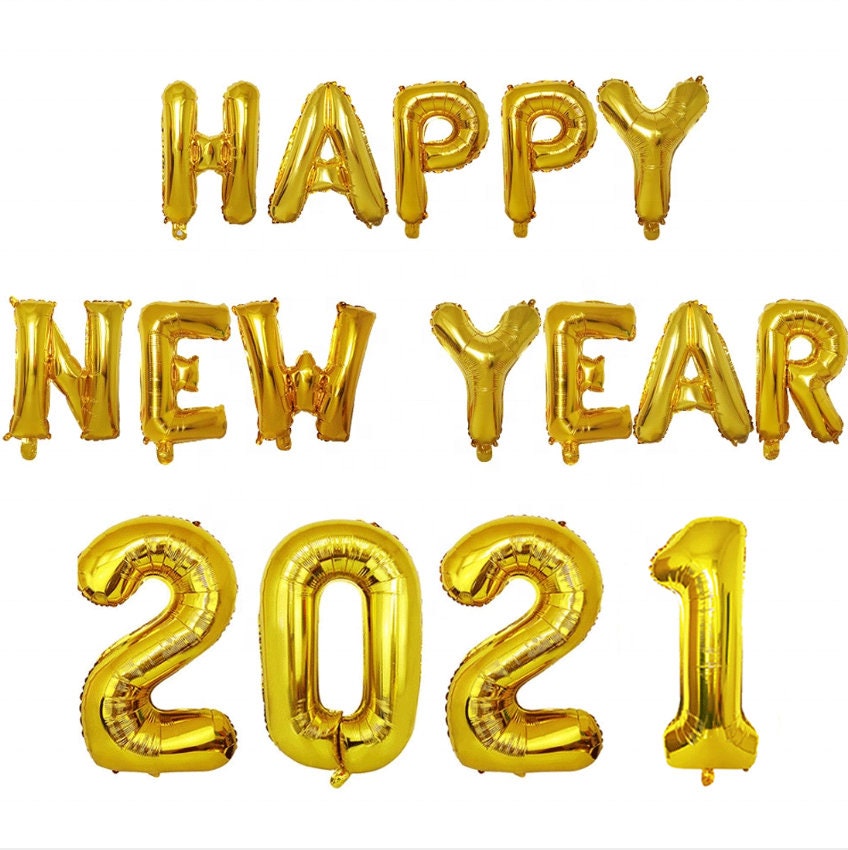 New Year Party Banner Number Rose Gold - BashMint party decoration