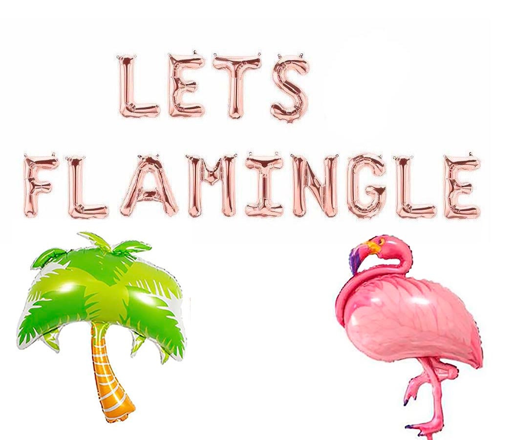 Beach Bachelorette Party Balloon Banner Heart Rose Gold Decorations - BashMint party decoration