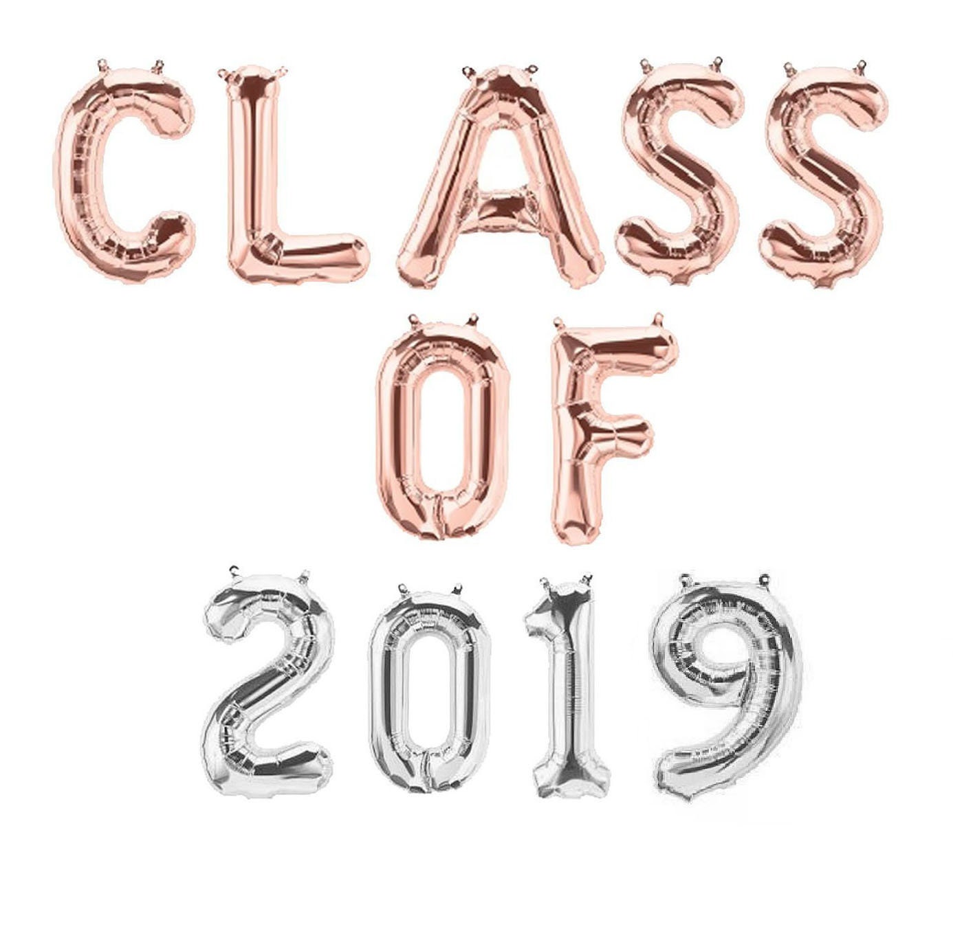 Star Graduation Balloon Banner Heart Rose Gold Decorations - BashMint party decoration