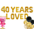 40th Birthday Balloon Banner Letter Rose Gold Decorations - BashMint party decoration