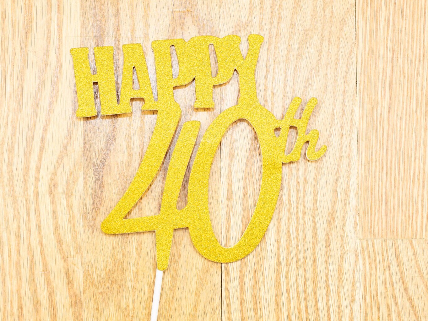 Cyber sale HAPPY 40TH Cake Topper Glitter - fortieth Birthday forty 40 Birthday CakeTopper. Birthday Party. Forty Birthday Party