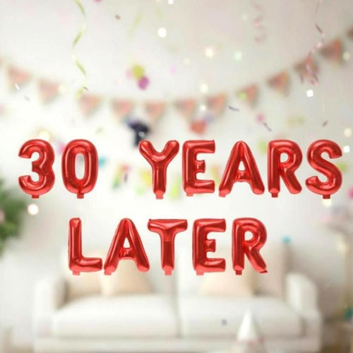 Birthday 30th Balloon Banner Number Rose Gold Decorations - BashMint party decoration