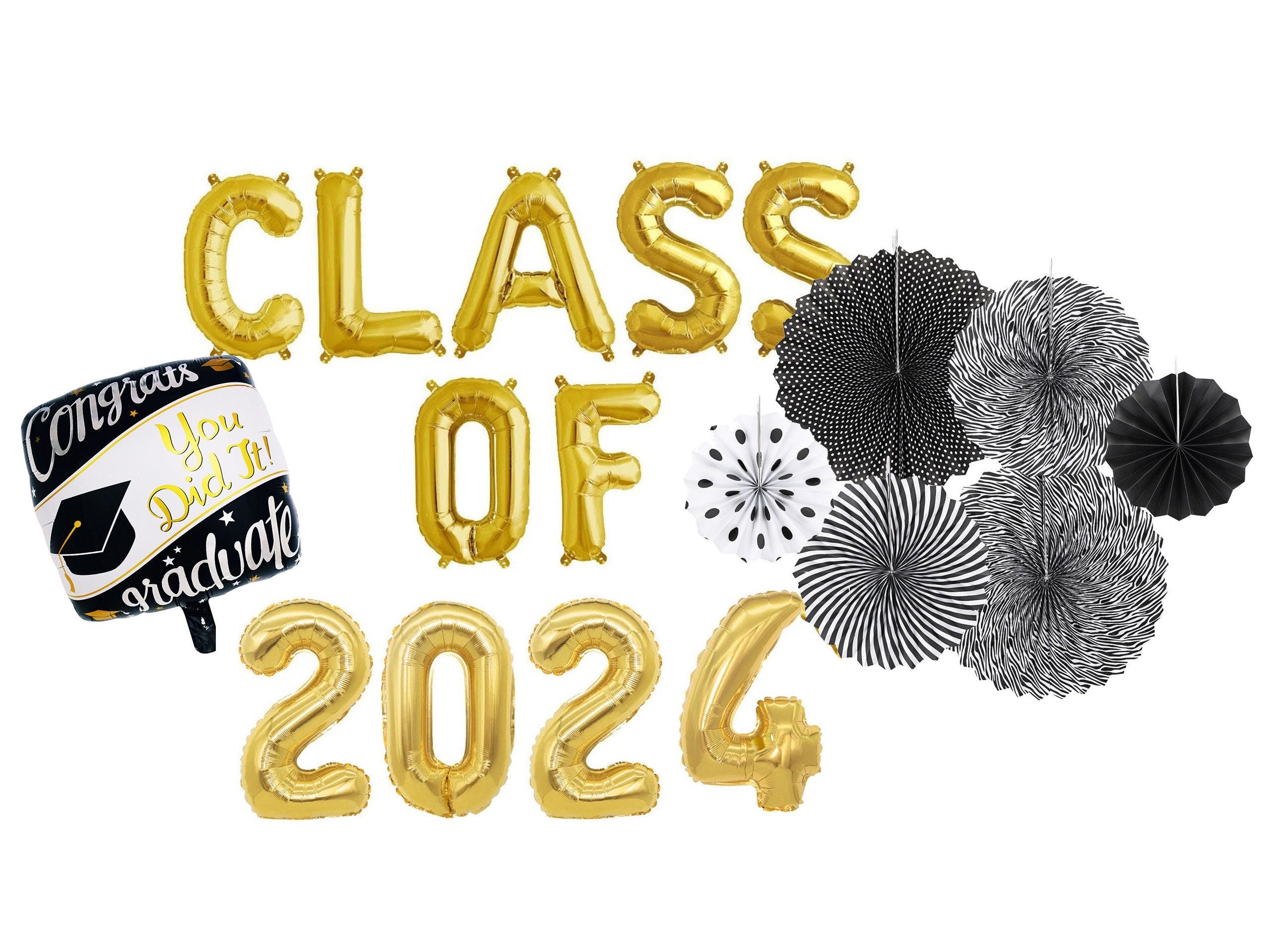 Star Graduation Balloon Banner Heart Rose Gold Decorations - BashMint party decoration