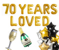 Star Birthday 70th Balloon Banner Rose Gold Decorations - BashMint party decoration