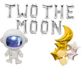 Astronaut 2nd Birthday Balloon Banner Heart Rose Gold Decorations - BashMint party decoration