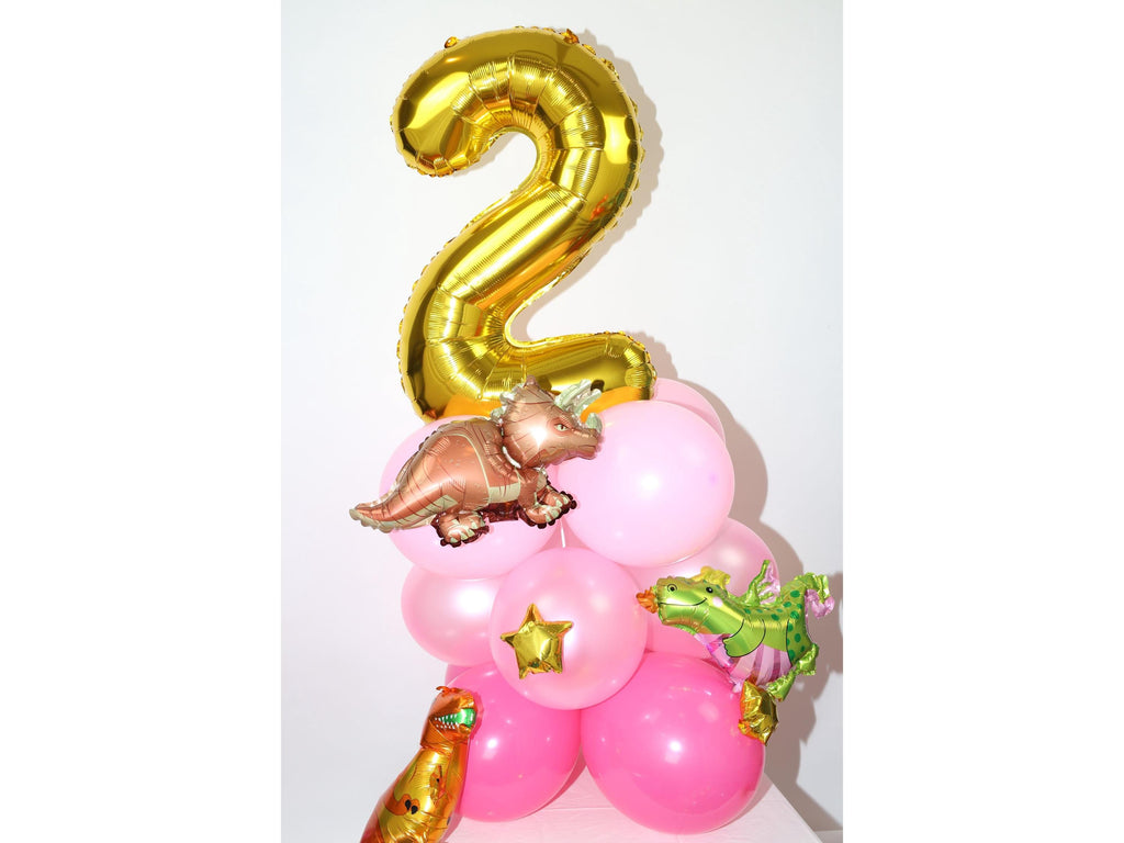 Dinosaur Birthday Party Balloons Star Rose Gold Decorations - BashMint party decoration