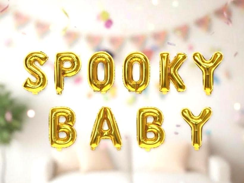 Baby Shower Balloon Banner Number Rose Gold Decorations - BashMint party decoration