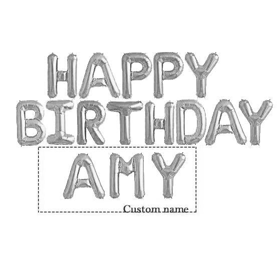 Happy Birthday Letter Balloon Banner - Birthday Decor - Hot Pink letter balloon banner