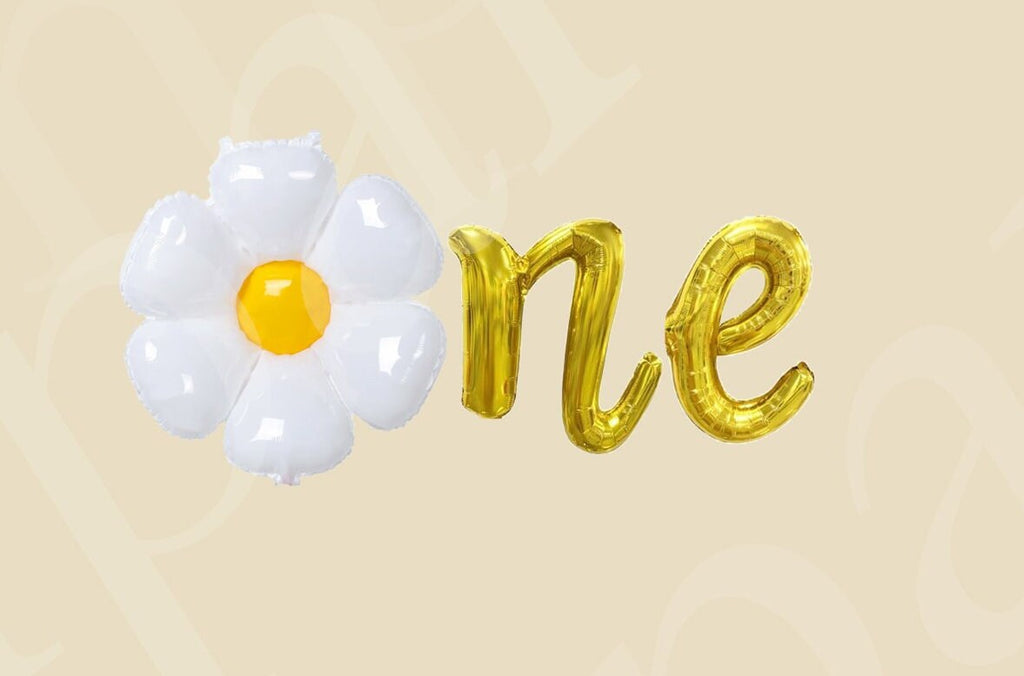 Groovy 1st Birthday Party Balloons Letter Rose Gold Decorations - BashMint party decoration