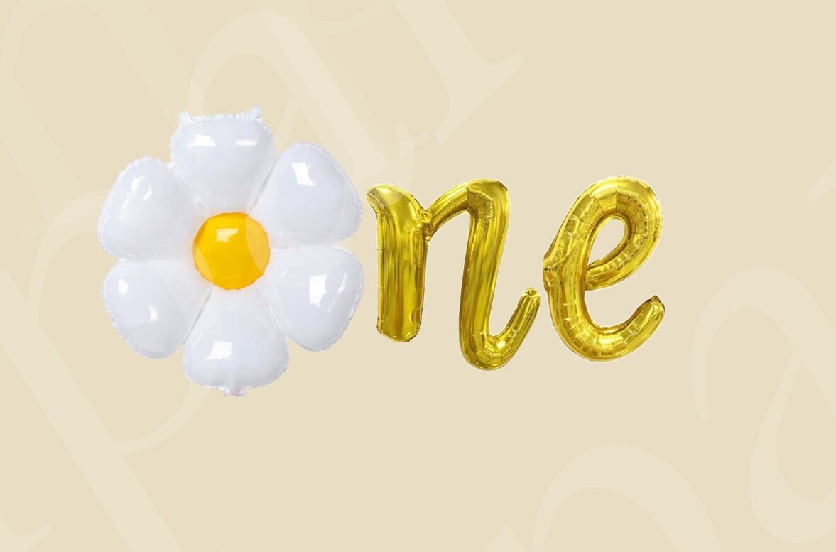 Groovy 1st Birthday Party Balloons Letter Rose Gold Decorations - BashMint party decoration