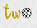 Race Car 2nd Birthday Balloon Banner Letter Rose Gold Decorations - BashMint party decoration