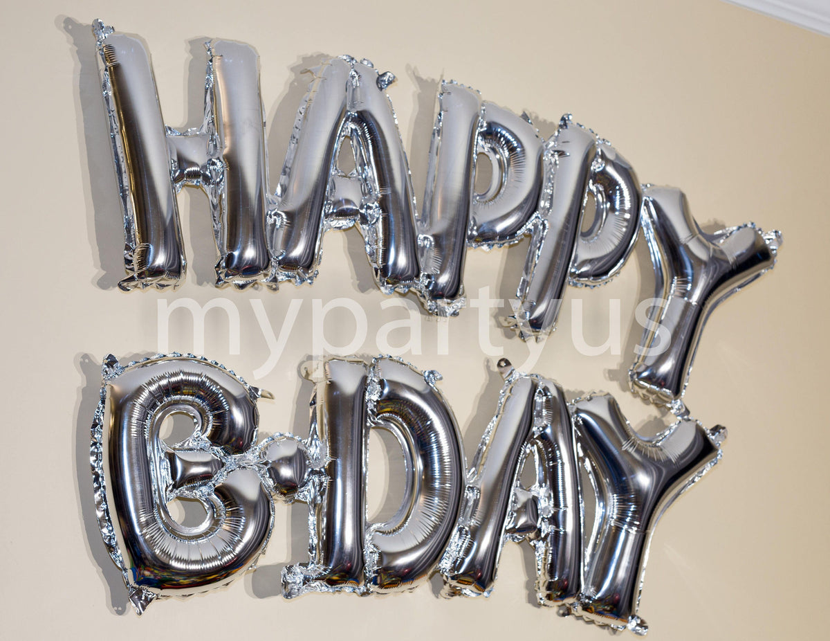 Star Birthday Balloon Banner Heart Gold Decorations - BashMint party decoration