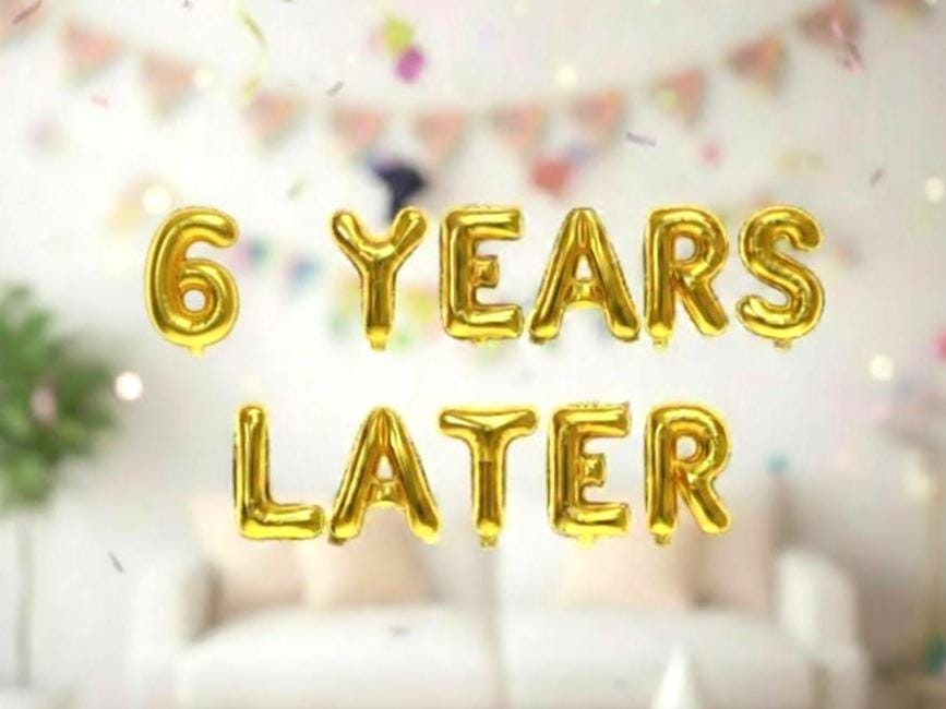 Birthday 6th Balloon Banner Number Rose Gold Decorations - BashMint party decoration