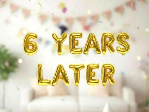 Birthday 6th Balloon Banner Number Rose Gold Decorations - BashMint party decoration