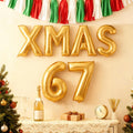 Star Christmas Tassel Garland Heart Rose Gold - BashMint party decoration
