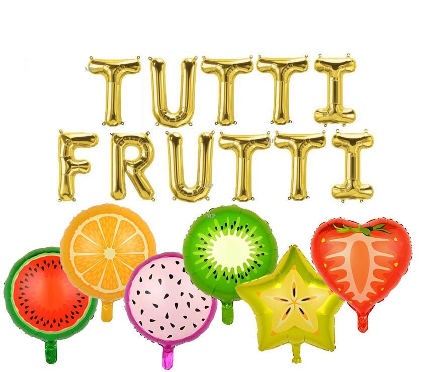 Strawberry Birthday 1st Balloon Banner Heart Gold Decorations - BashMint party decoration