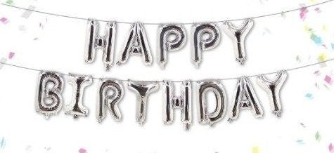 Star Baby Shower Balloon Banner Heart Silver Decorations - BashMint party decoration
