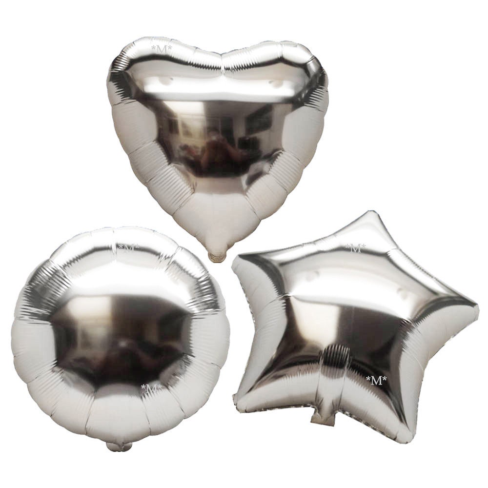 Star Engagement Party Balloons Heart White Decorations - BashMint party decoration