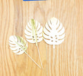 3" Jungle Gold cake topper picks, add on Hawaiian cake topper jungle leaf cake tropical leaves cake 2nd 1st 3rd 4th 5th Wild Birthday Smash