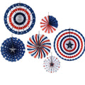 Birthday Paper Fan Decorations Number White - BashMint party decoration