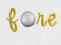 Golf Birthday 4th Balloon Banner Letter Rose Gold Decorations - BashMint party decoration