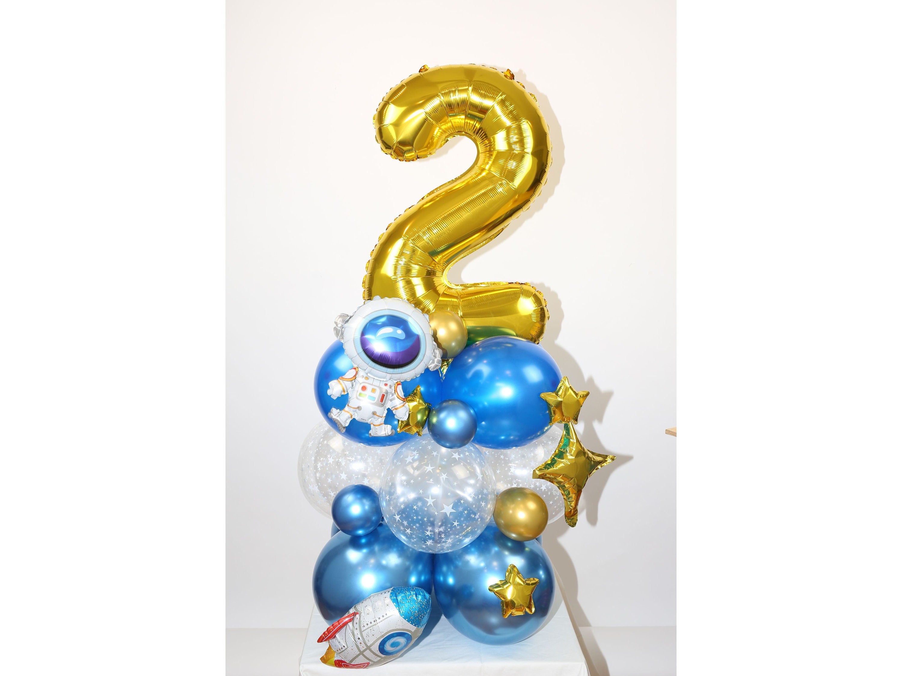 Astronaut Birthday Party Balloons Star Rose Gold Decorations - BashMint party decoration