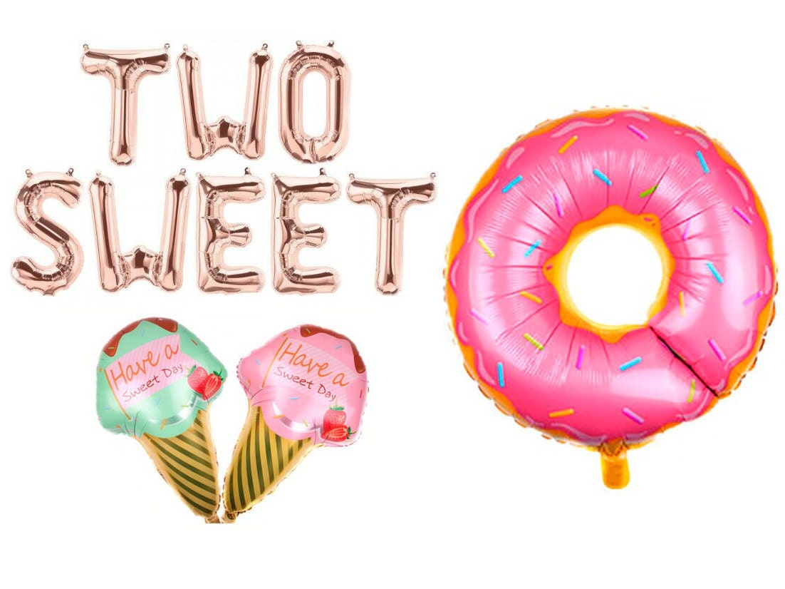 Star 2nd Birthday Balloon Banner Heart Rose Gold Decorations - BashMint party decoration