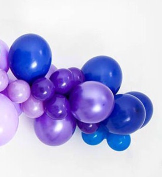 Birthday Balloon Banner Crown Light Blue Decorations - BashMint party decoration