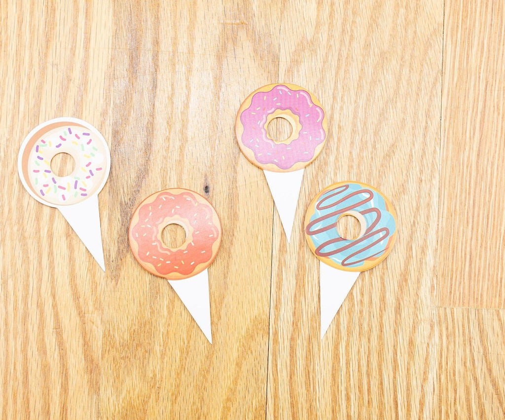 6pcs/12 pcs/32 pcs Donut Cake Topper Cupcake Glitter First Second Third Forth Fifth Birthday. Birthday CakeTopper. Smash Cup Cake Topper.