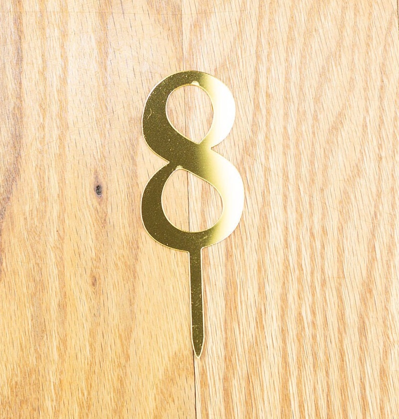 4 Cake Topper | Four | Fourth Birthday party decoration | I am four | gold acrylic mirror | 4th decor  | decoration